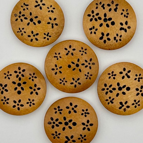 Wooden boho buttons - buttons,, 20mm
