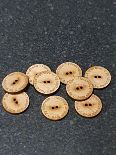 Personalised wooden buttons - personalised,