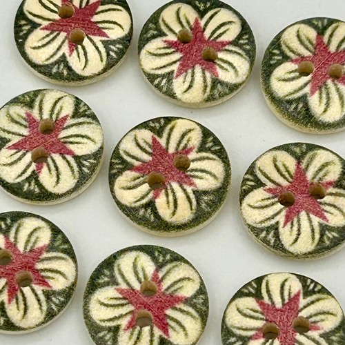Wooden boho buttons - wooden,