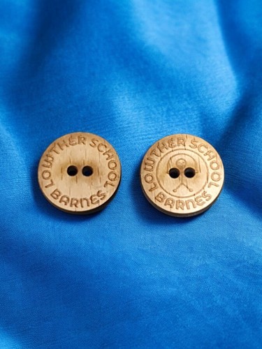 Personalised wooden buttons - wooden,