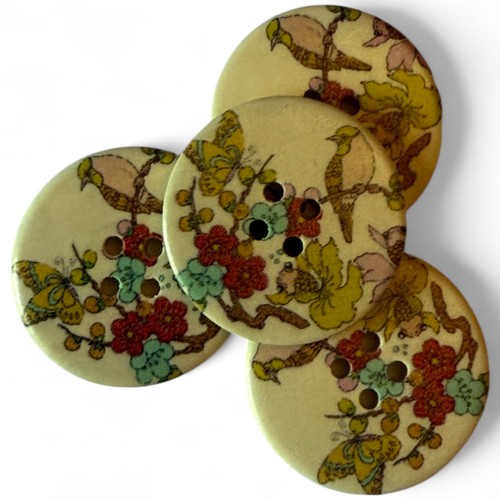 30mm wooden sewing buttons - sewing,