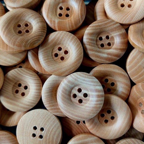 Natural wooden buttons