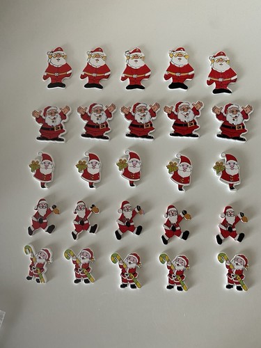 Mixed santa buttons - x,