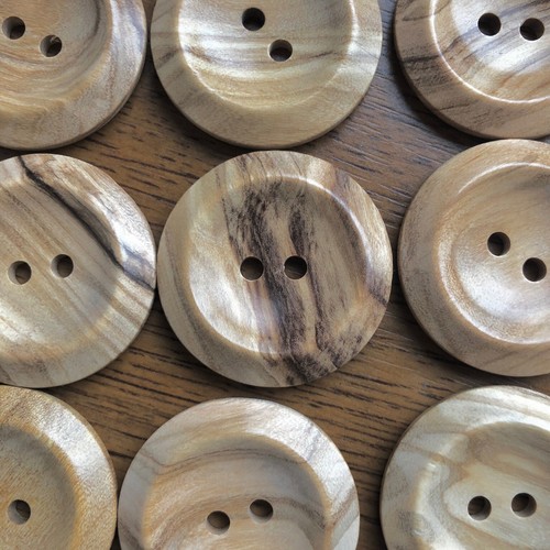 Buttons olive wood button - x, 10