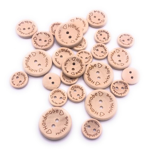 Wooden buttons handmade - buttons, with