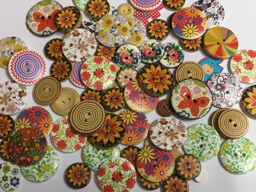 100 pretty assorted - wooden, 2