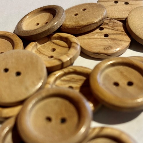 Wooden buttons olive - buttons, 19mm