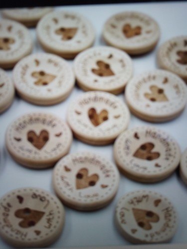 20mm wooden buttons - 50,