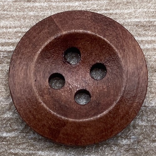 20mm brown wooden buttons - brown,