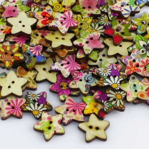 Star shaped crafting buttons