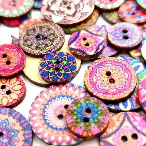100pcs wooden sewing buttons - sewing,