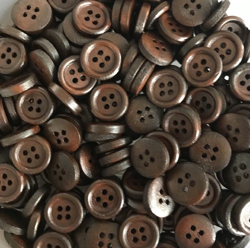 Dark brown round wooden - 10,