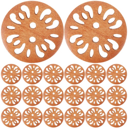 50pcs durable wood buttons for - wood,