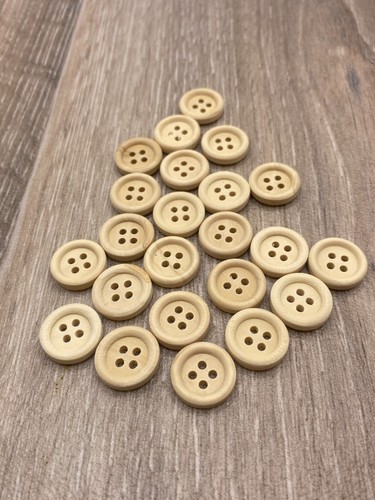 15mm natural wooden round - 15mm,