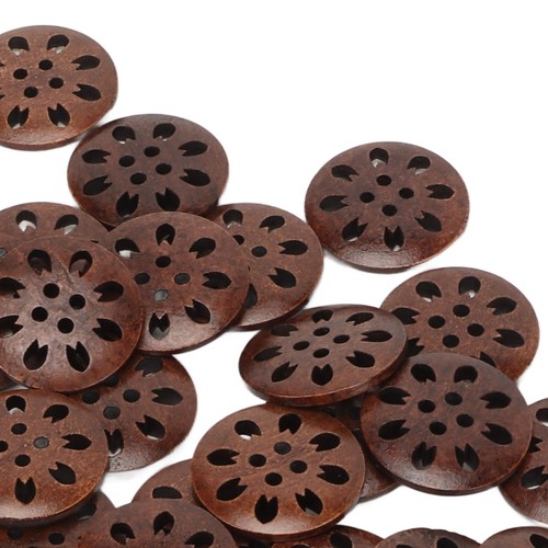 50pcs wooden buttons vintage - wooden,