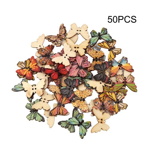 50pcs mixed color - color, butterfly