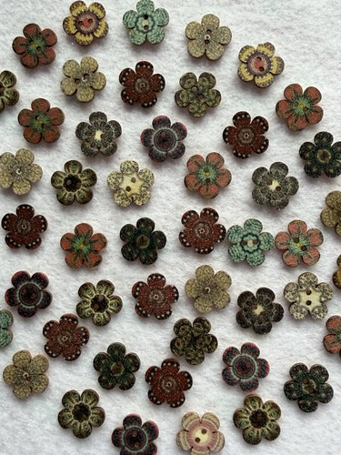 Wooden flower shaped - x,