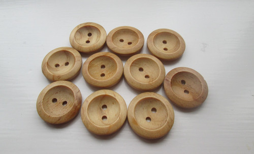 Natural wooden buttons - 5, or