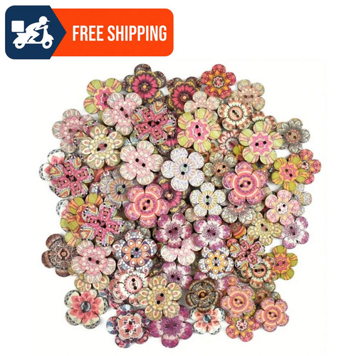 100pcs vintage wooden flower - vintage,