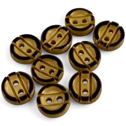 Wooden buttons with - buttons, black