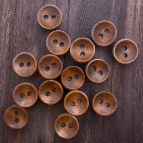 10mm brown wooden - brown, oval
