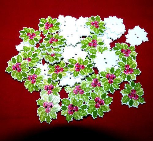 Coloured wooden christmas - wooden,
