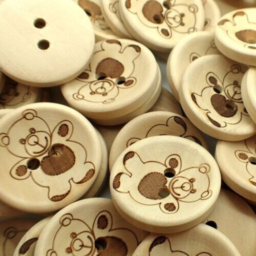 15mm 20mm 25mm wooden teddy - 25mm,