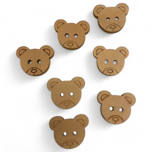 18mm teddy bear - 18mm, wooden