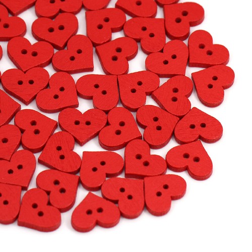Red heart shaped crafting - red,