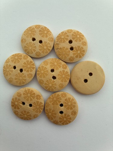 20mm flower wooden - x,