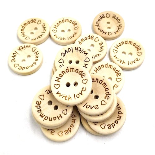 100pcs hole wood - 100pcs, buttons
