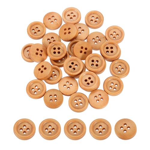 50pcs wooden buttons 5mm - buttons, 12.5mm