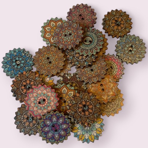 25mm vintage wooden - 25mm,