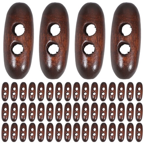 Natural wood oval toggle - natural,