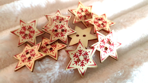 Wooden red christmas - wooden,